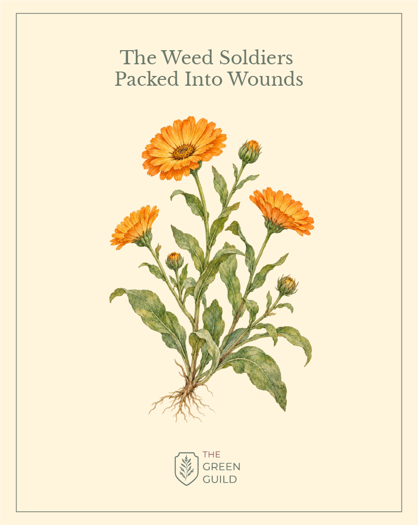 Calendula botanical art